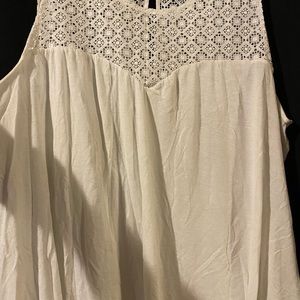 White H&M tank blouse XL